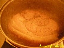Rouelle de jambon aux oignons et  la sauge  ltouffe en cocotte