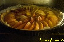 Tarte aux pommes sur lit de compote au gingembre et  la cannelle